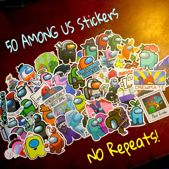 50 AMONG US Stickers decals